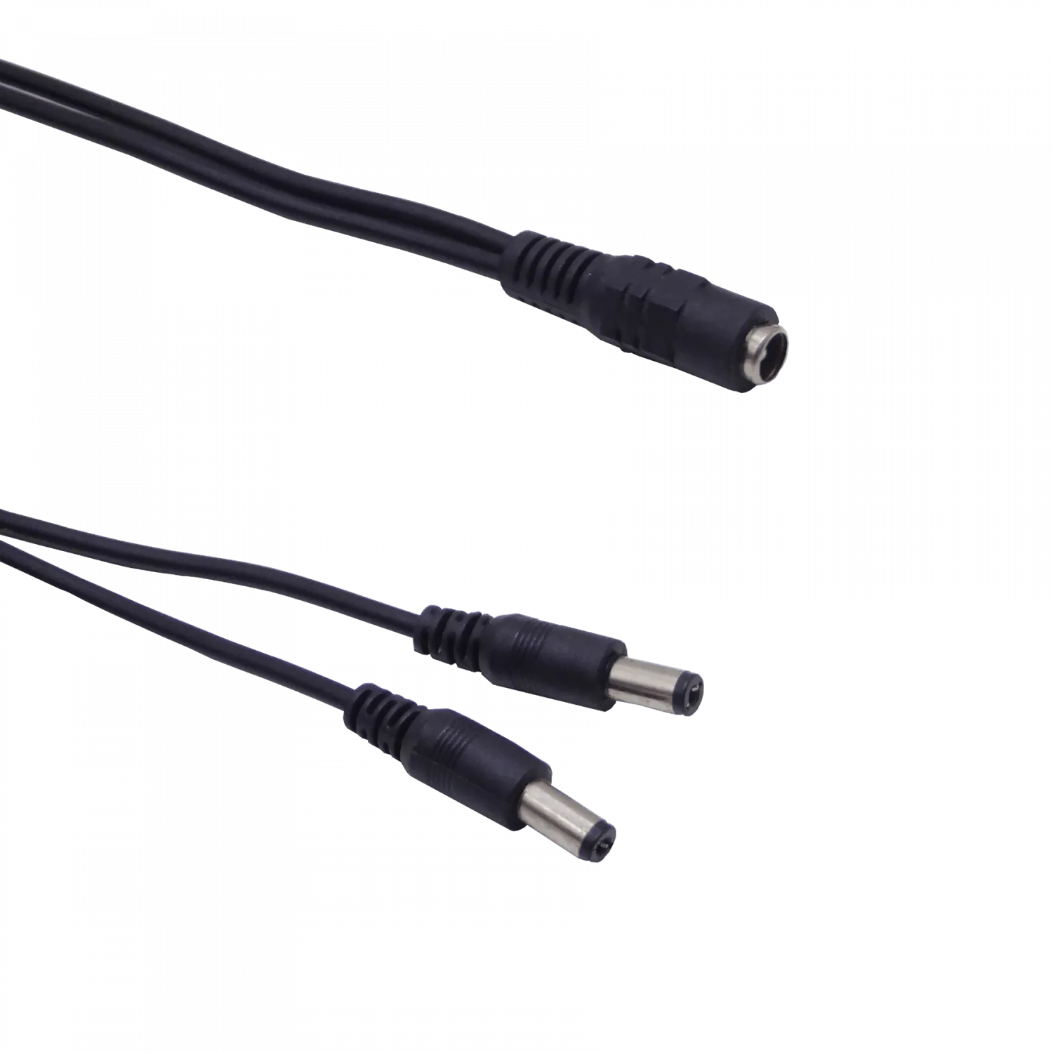 Divisor de Corriente 1-DC-H a 2-DC-M, 5.5x2.1mm, 22cm x2, Cable Negro 2