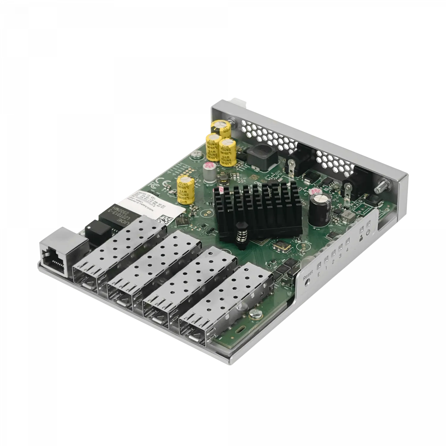 MIKROTIK L5 4-SFP+10G 1-1000-PoE Dual-DC Switch Fibra Admin inc-24V 7