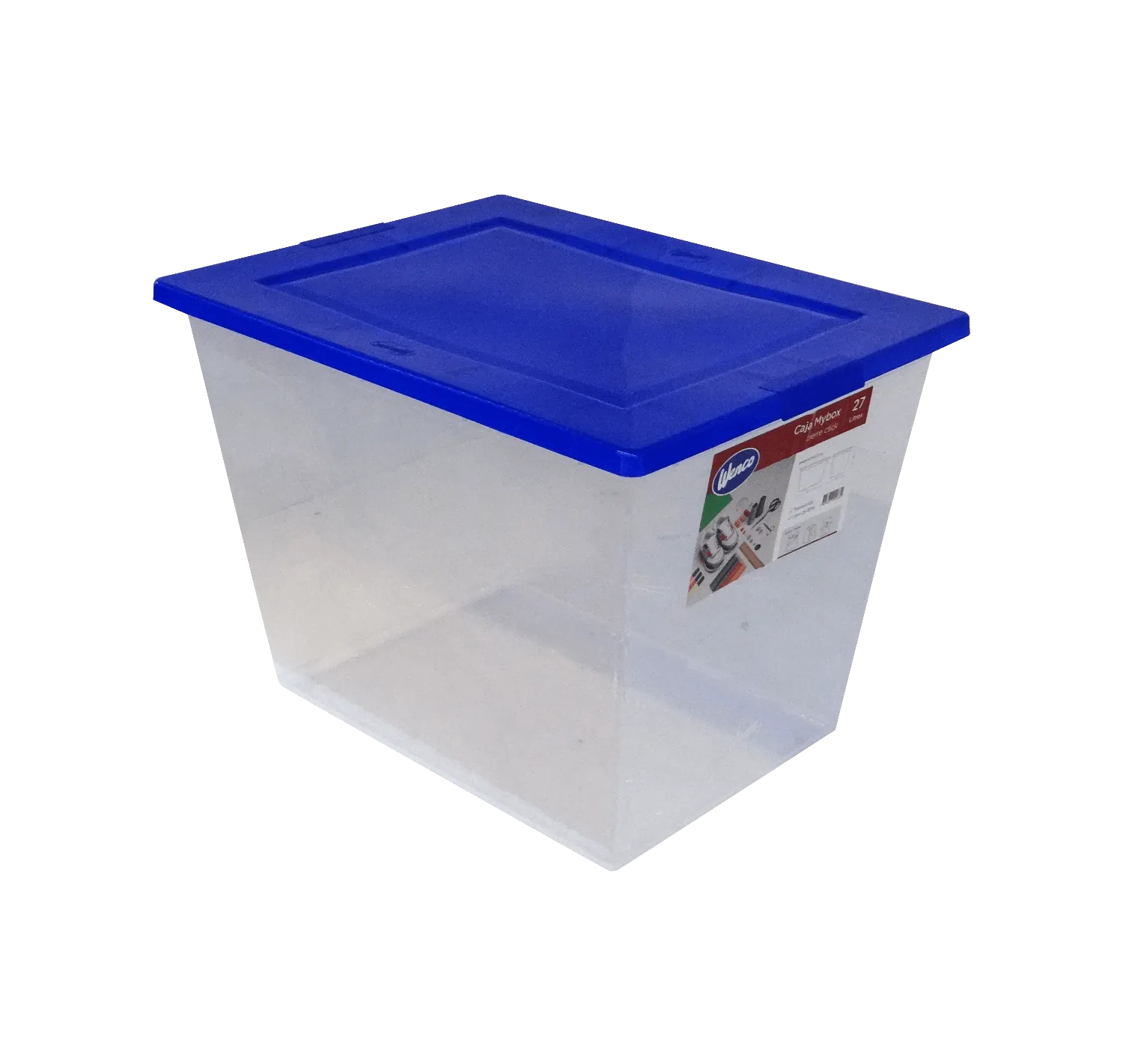 WENCO Caja c/Tapa 27Lts Transpar 33x42cm 30cm-Alt PP Rectangular Mybox 2
