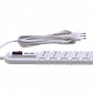 RITTIG Blanco 5-IH 2-USB5V Alarg 3mts 10A-250V 2200W Piloto-Interruptr - Miniatura 5