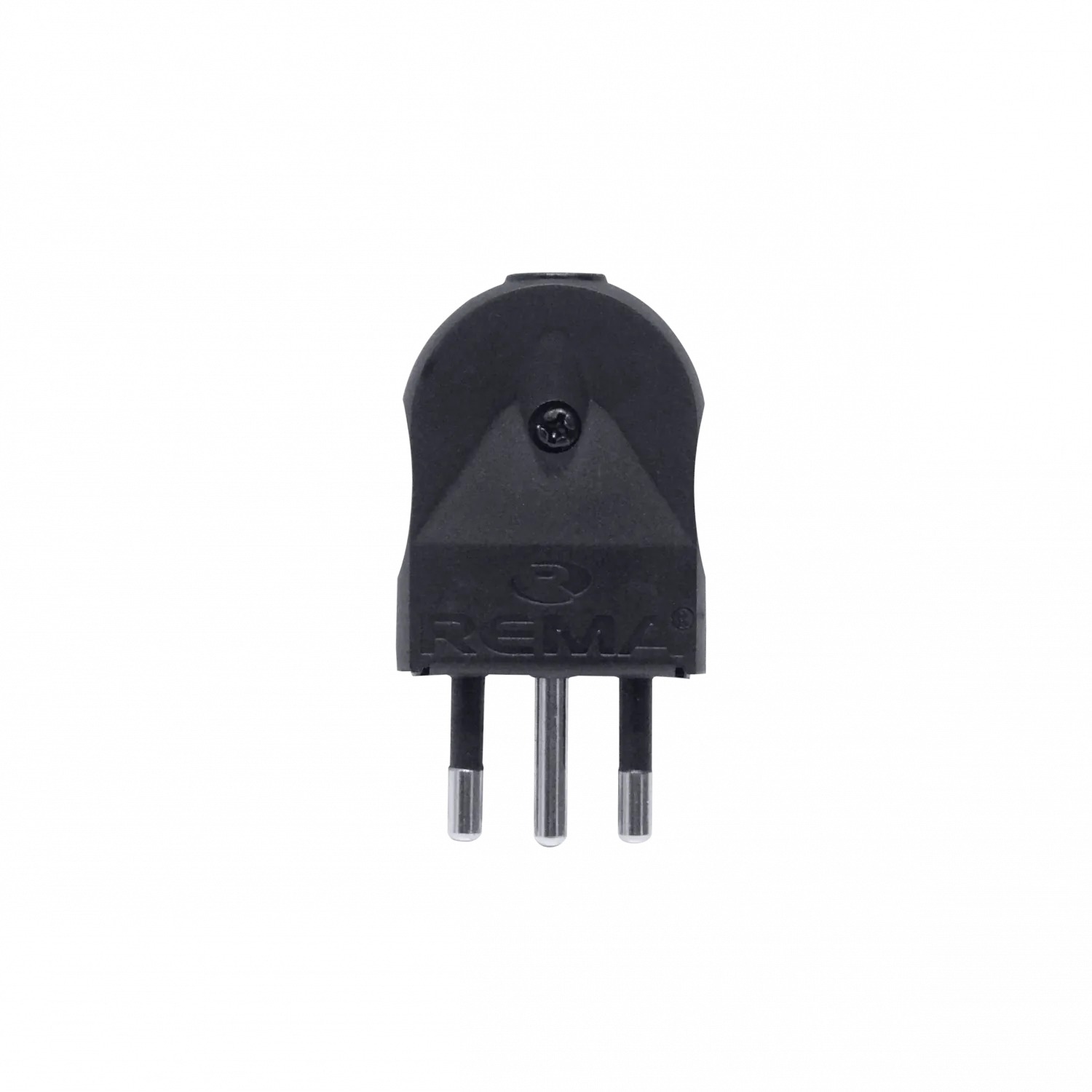 Enchufe Macho Volante con-Tierra REMA 2P+T Negro 10A SEC-49028  2