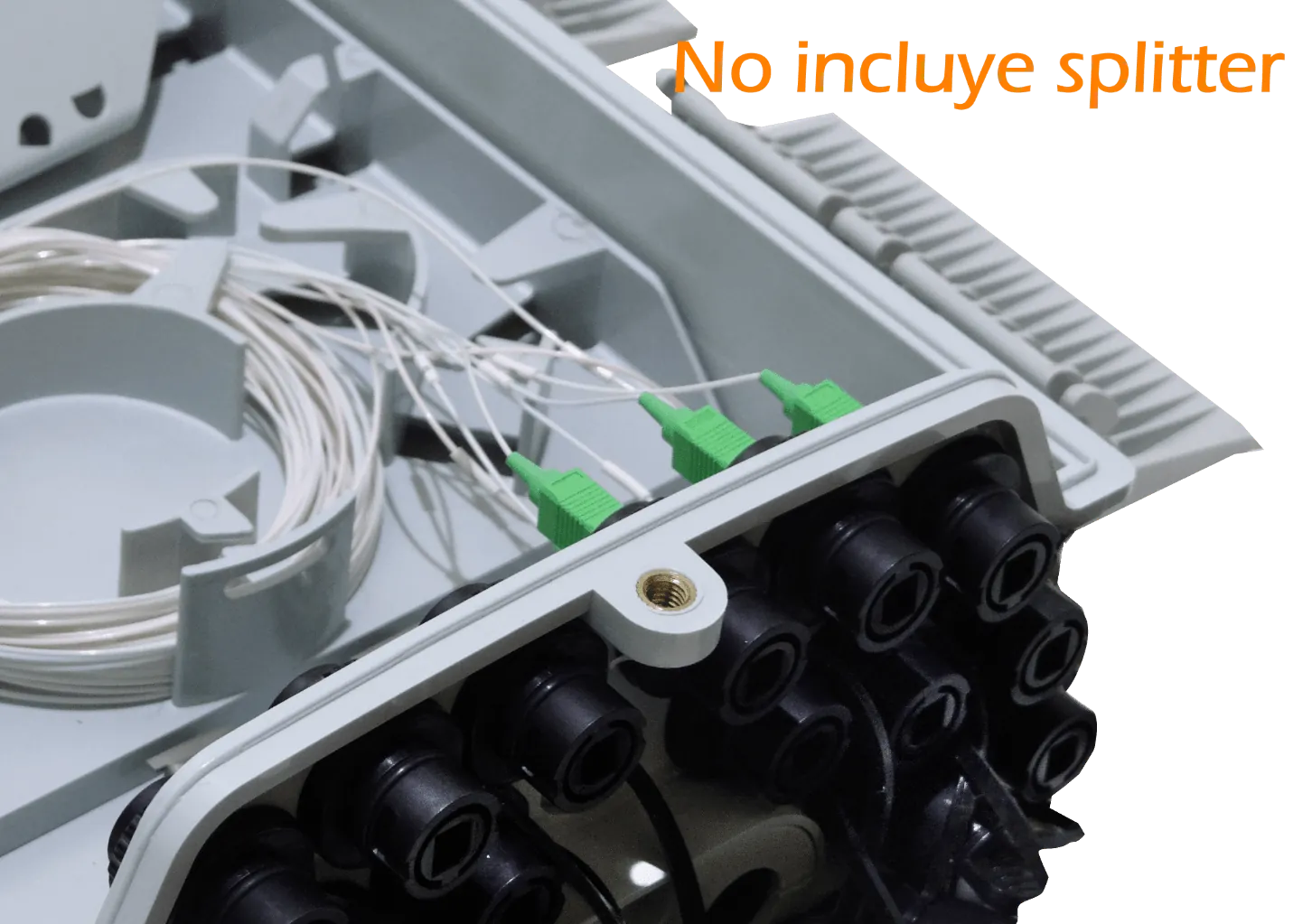 Caja de Distribución de Fibra Óptica 16 Puertos IP65 Blanca - BOX-X16 7