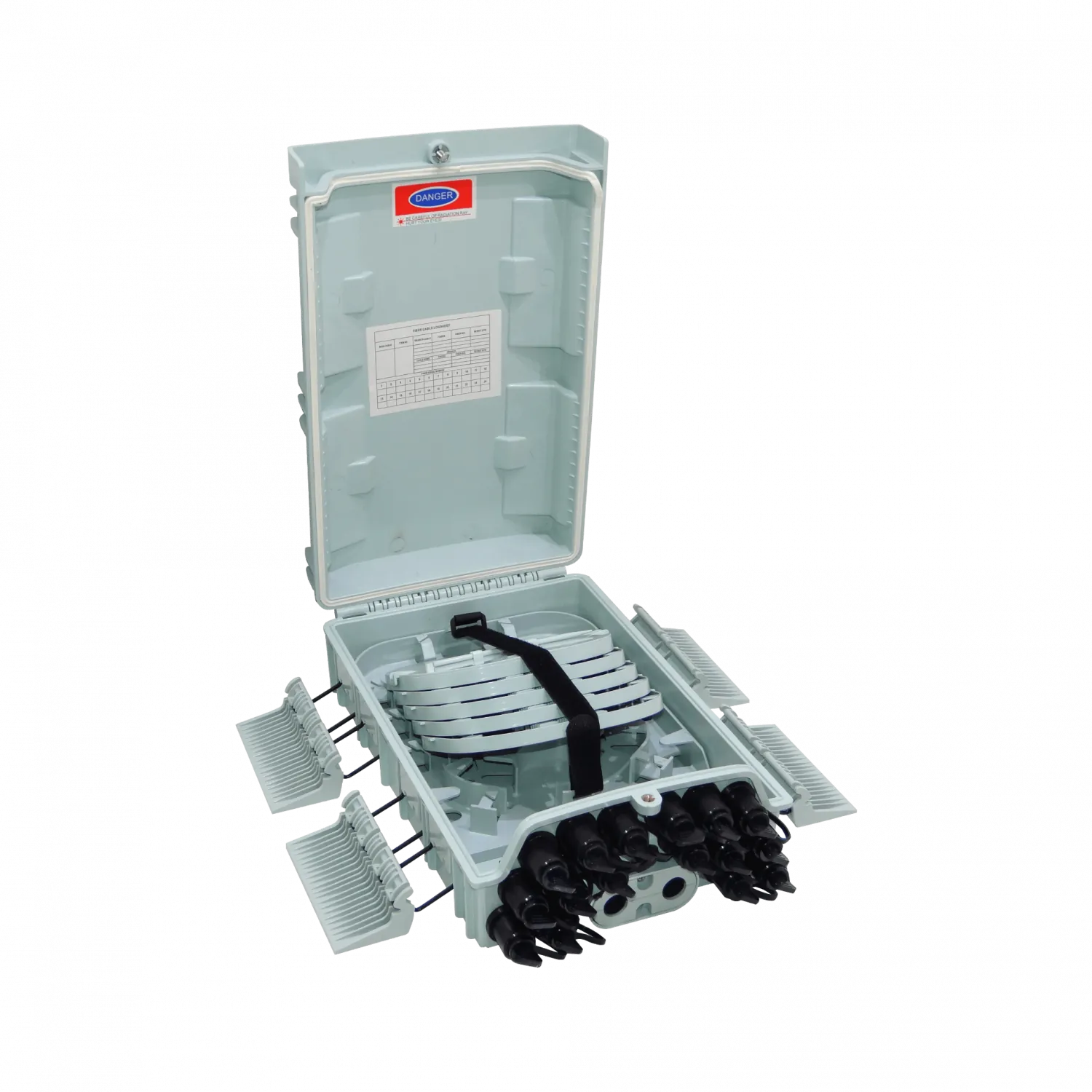Caja de Distribución de Fibra Óptica 16 Puertos IP65 Blanca - BOX-X16 9