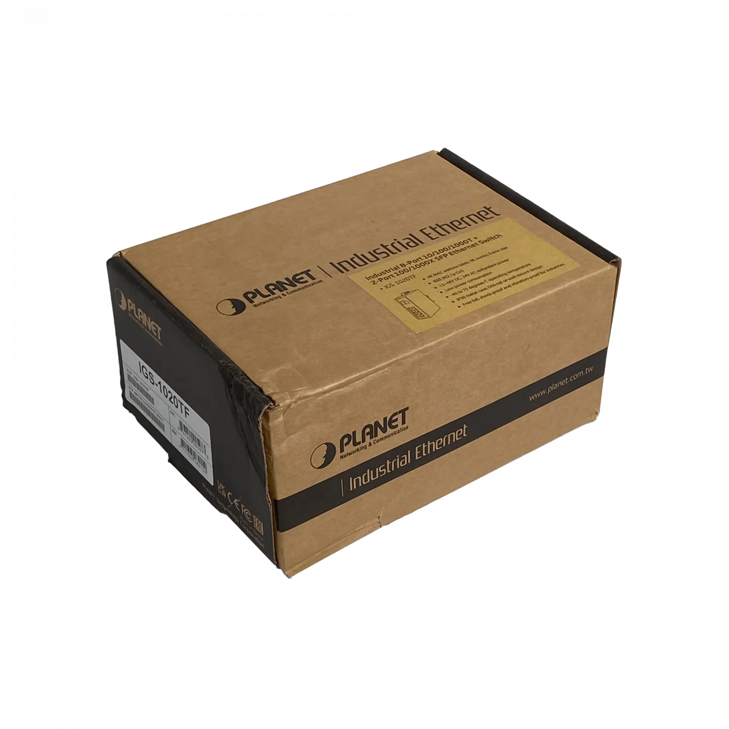 PLANET 8-1000 2-SFP Switch Industrial no-Admin Riel-DIN 12-48VDC 24VAC 7