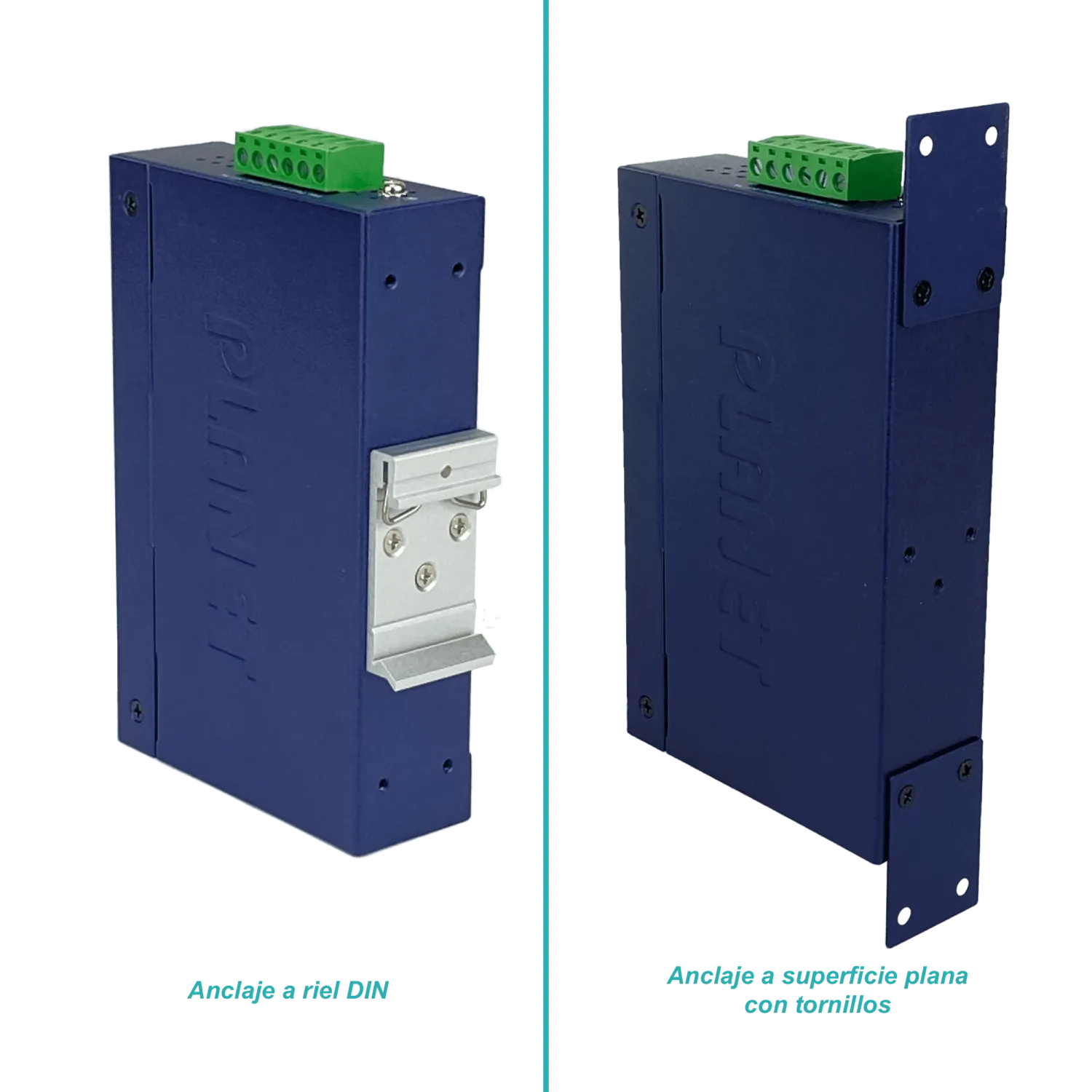 Inyector PoE+ Din-Rail, 60W, 802.3at, 2 RJ45, 48-56VDC, PLANET IPOE-171-60W 5