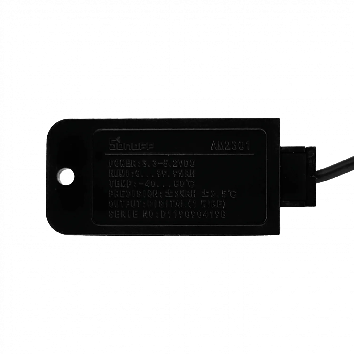 Sensor Temperatura Humedad SONOFF, Cable 45cm 2,5mm-M requiere base TH10 3