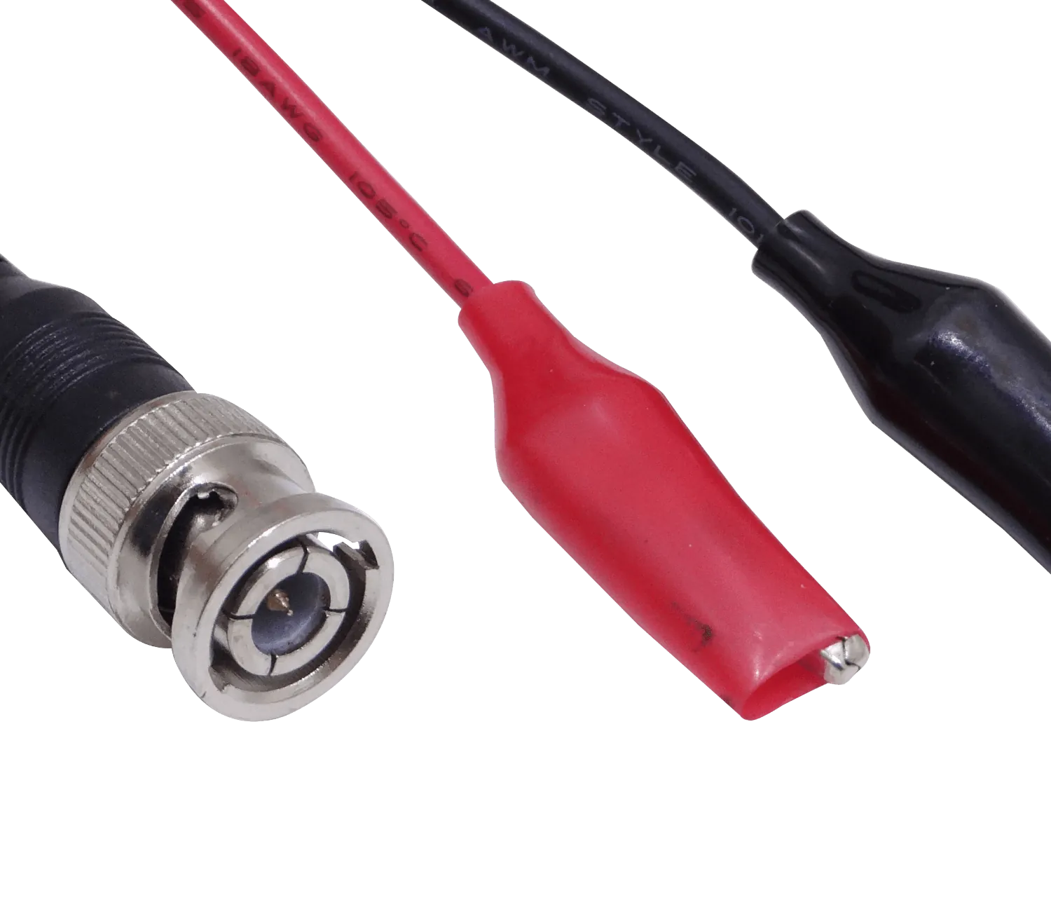 Cable de Prueba con 2 Pinzas a BNC-M, 90cm, Compatible con Instrumentos de Medición 3