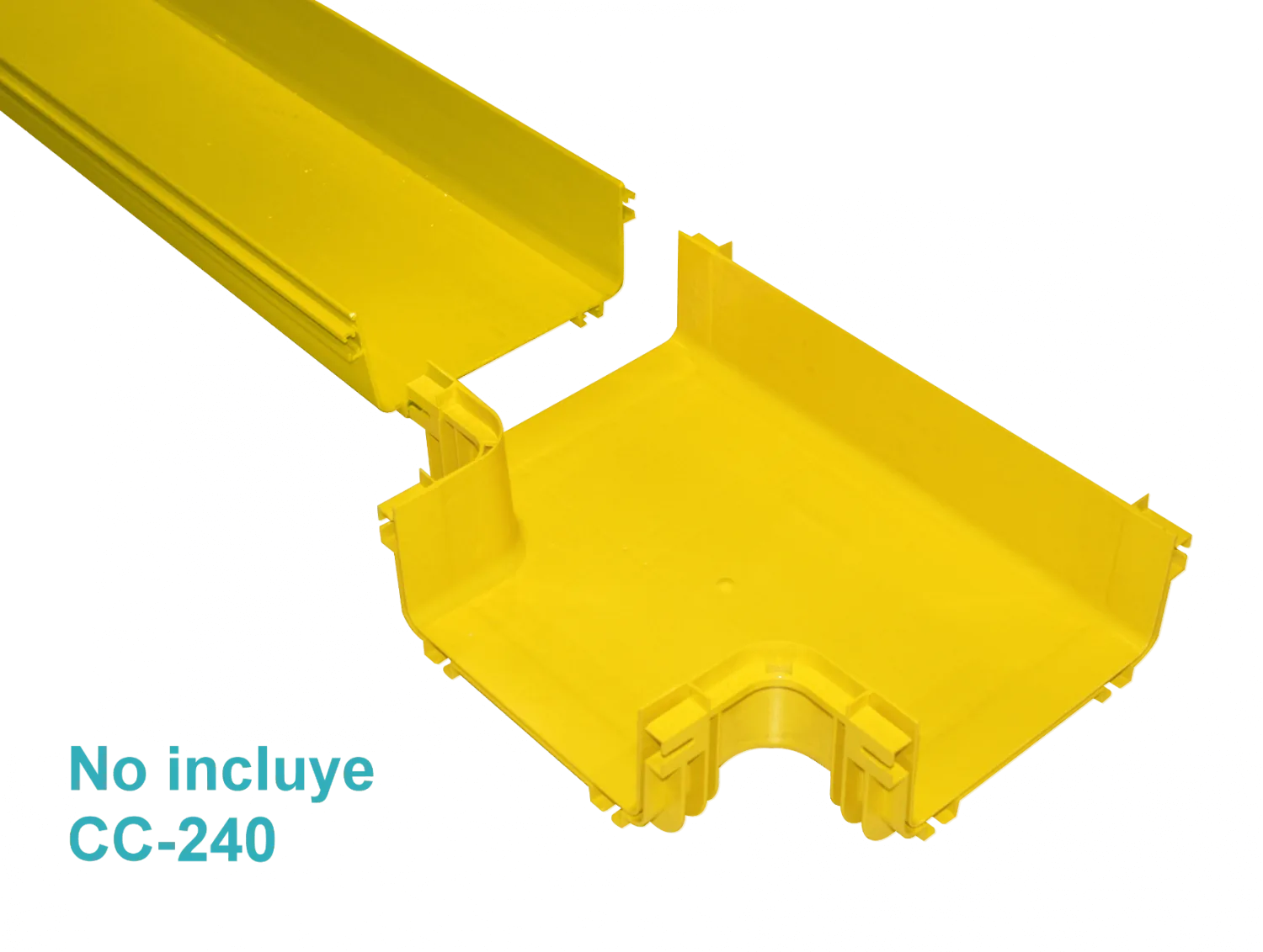 240x100mm Derivacion Horizontal Tee Amarilla PC+ABS LSZH Hembra 4