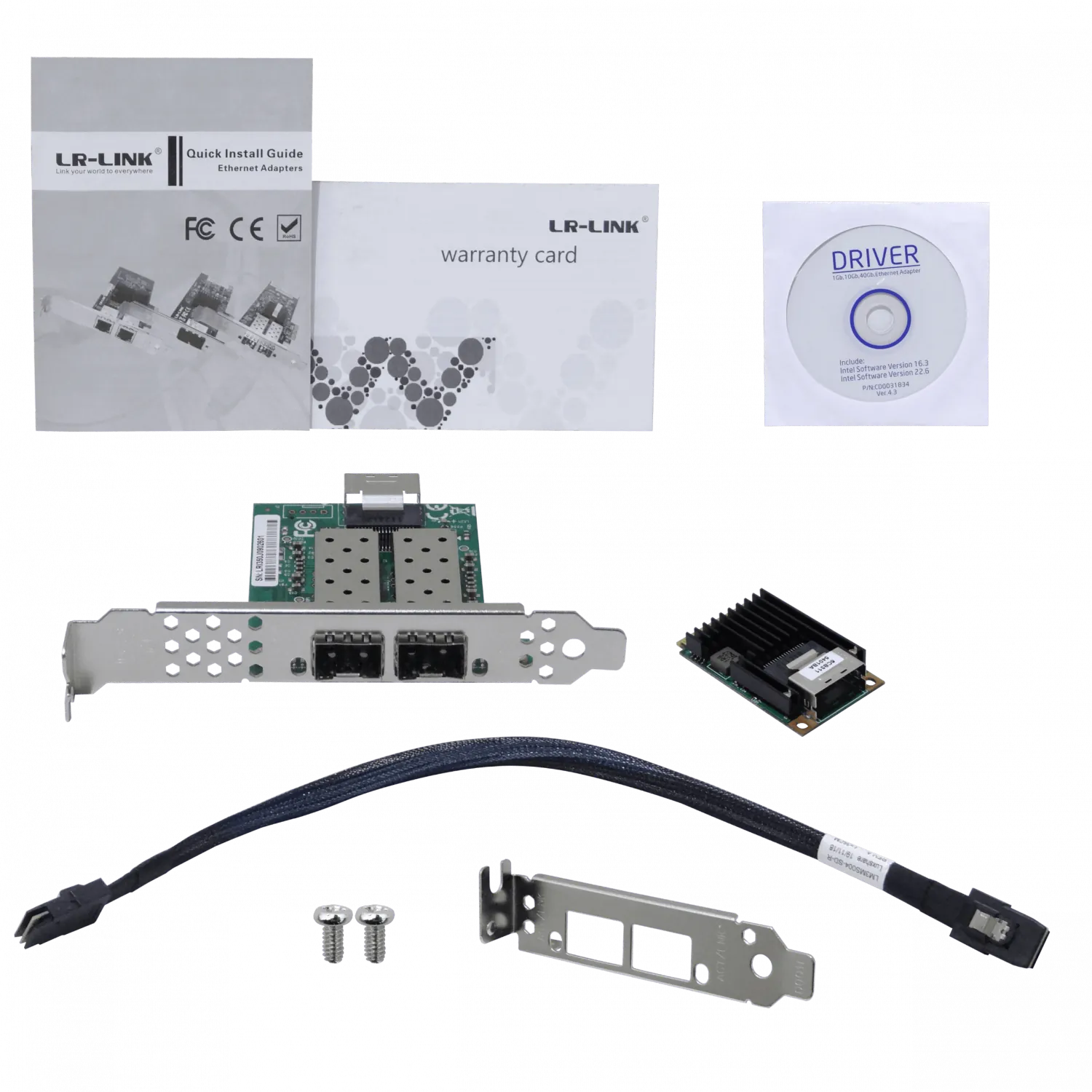 Tarjeta de Red Mini PCIe LR-LINK LRES2203PF-2SFP - Doble Puerto Gigabit SFP, Intel I350 3