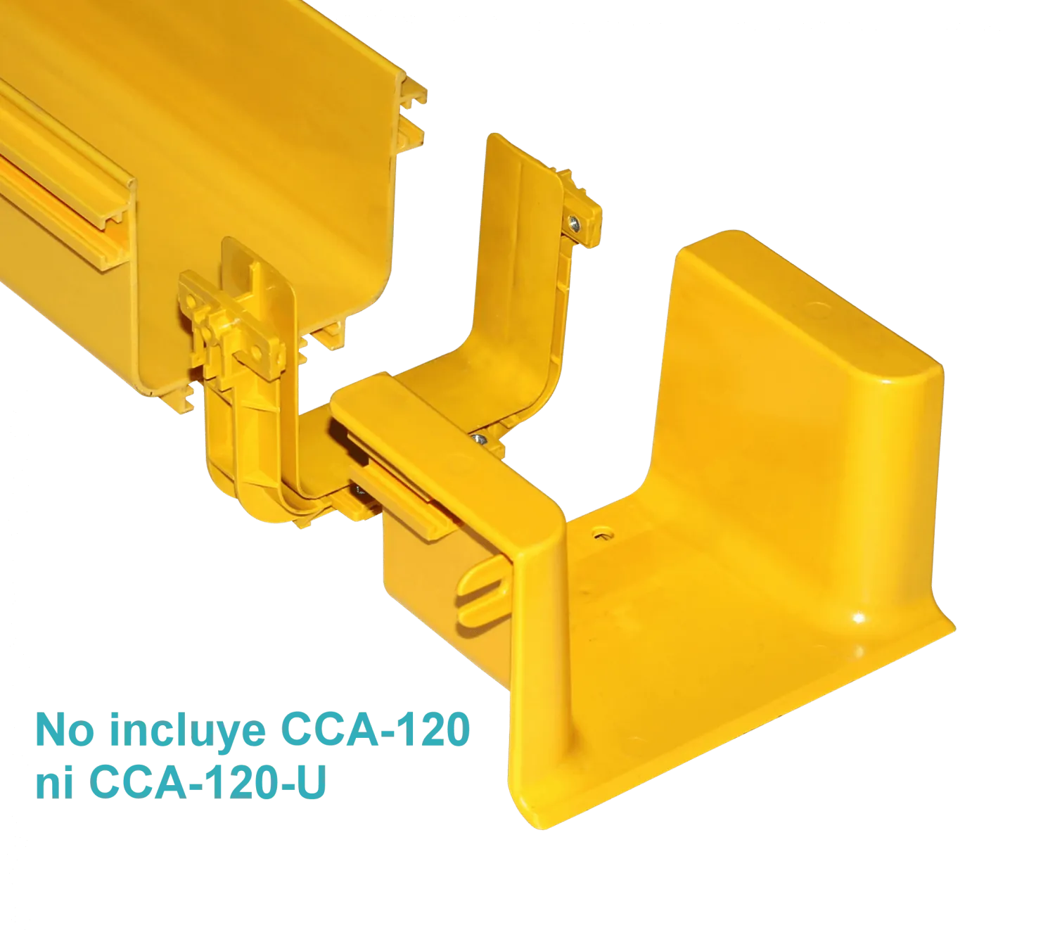 120x100mm Derivacion Universal Tee Amarilla PC+ABS LSZH Macho 2
