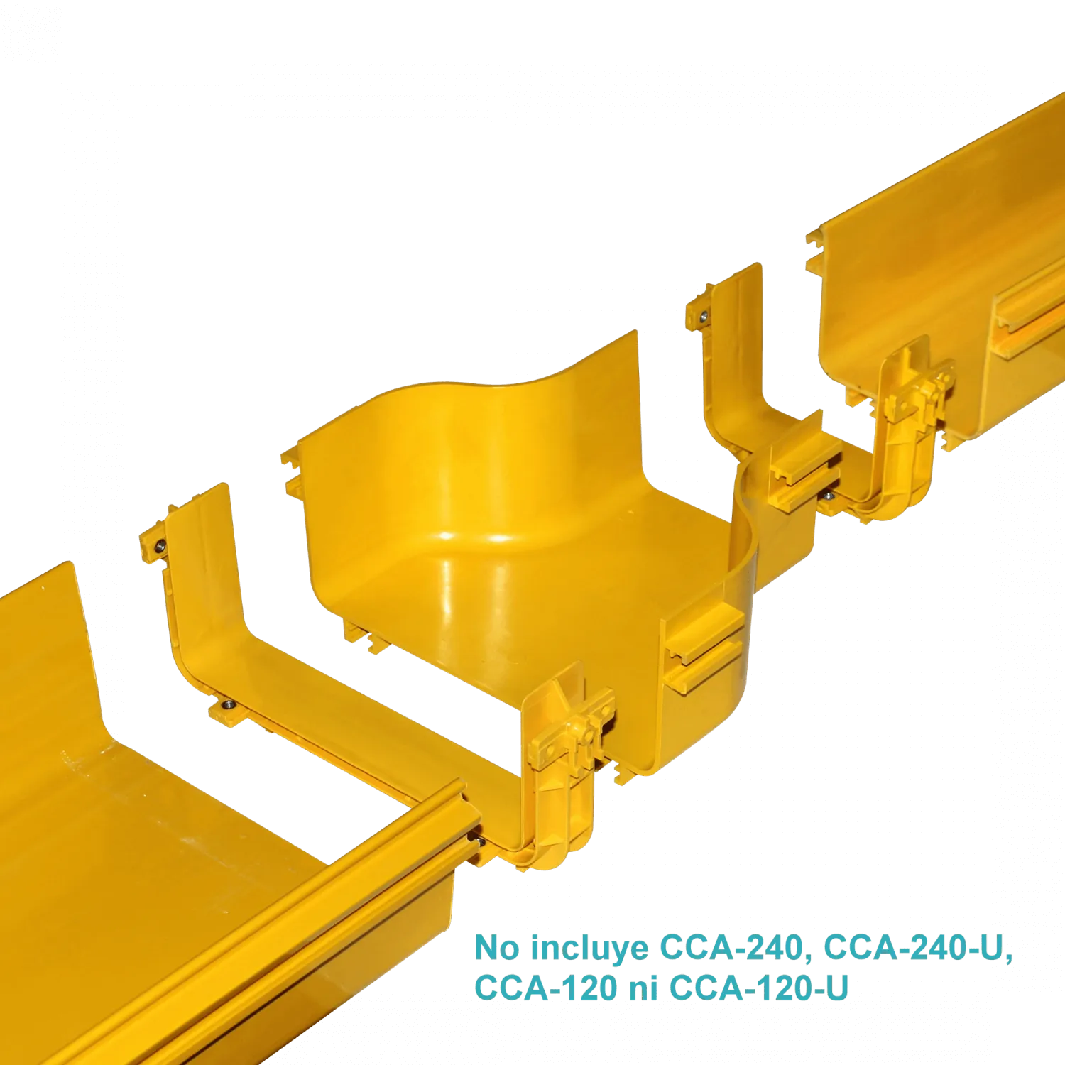 240x100 a 120x100mm Union Amarilla PC+ABS LSZH Convertidor Macho 3