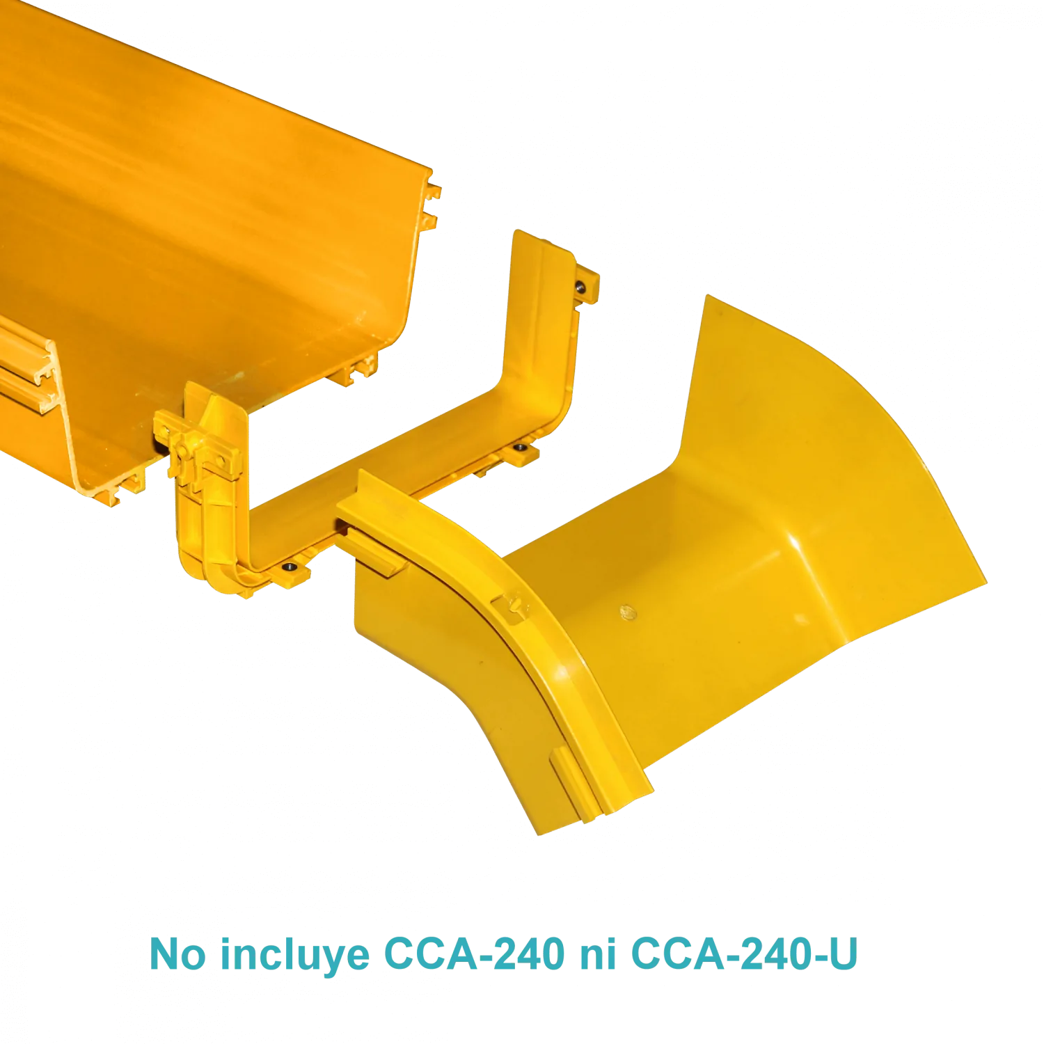 240x100mm Angulo 45º Exterior Amarilla PC+ABS LSZH Macho 2