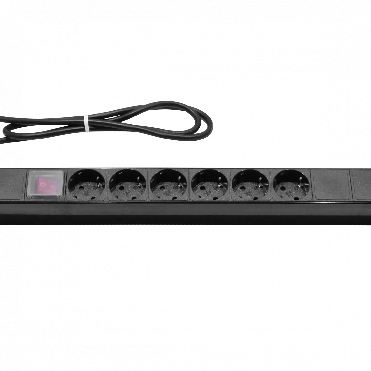 PDU 16A Enchufes 6-Hembra-Schuko in-Schuko Rack cable1,8m inc/M6-4KIT 3