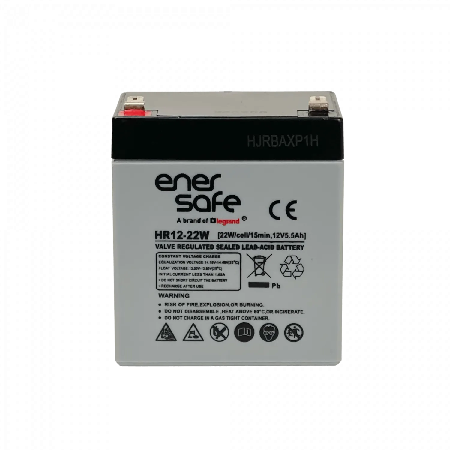 ENERSAFE Bateria 5AH Acido-Plomo 12V Sellada VRLA HR12-22W 5AH 2