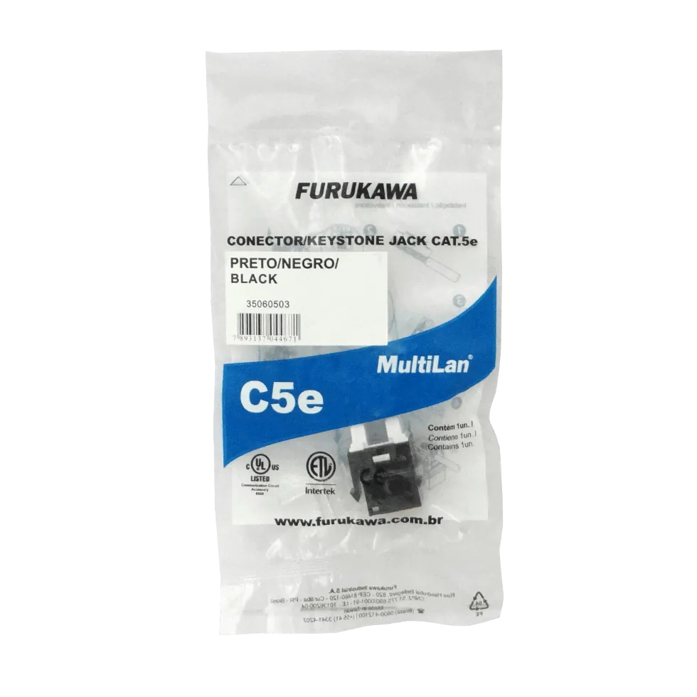 Keystone Furukawa KP5NF Cat5e UTP Multilan hembra RJ45 negro 3