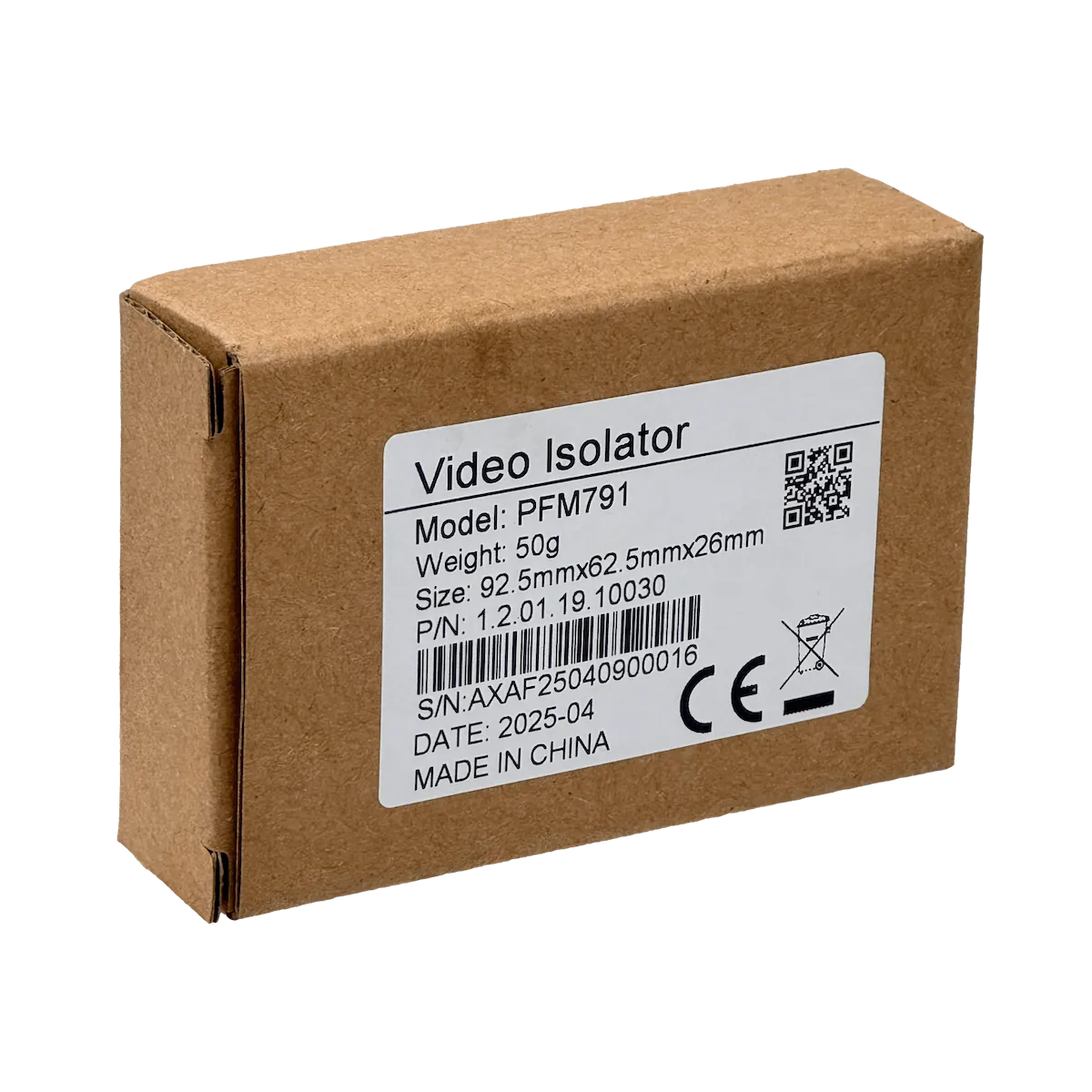 Video Balun Filtro Aislador de Tierra BNC-Macho a BNC-Hembra 3