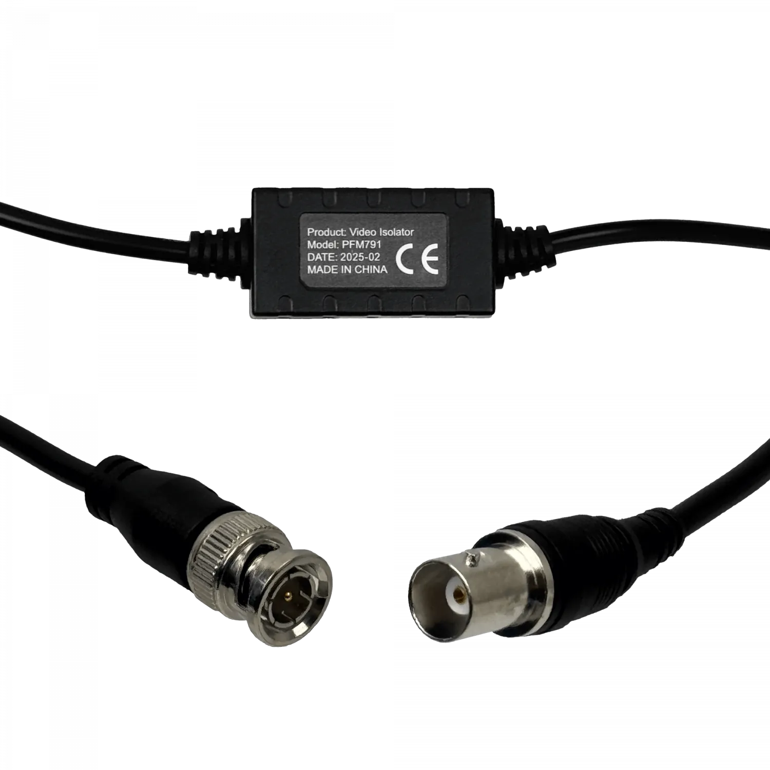 Video Balun Filtro Aislador de Tierra BNC-Macho a BNC-Hembra 2