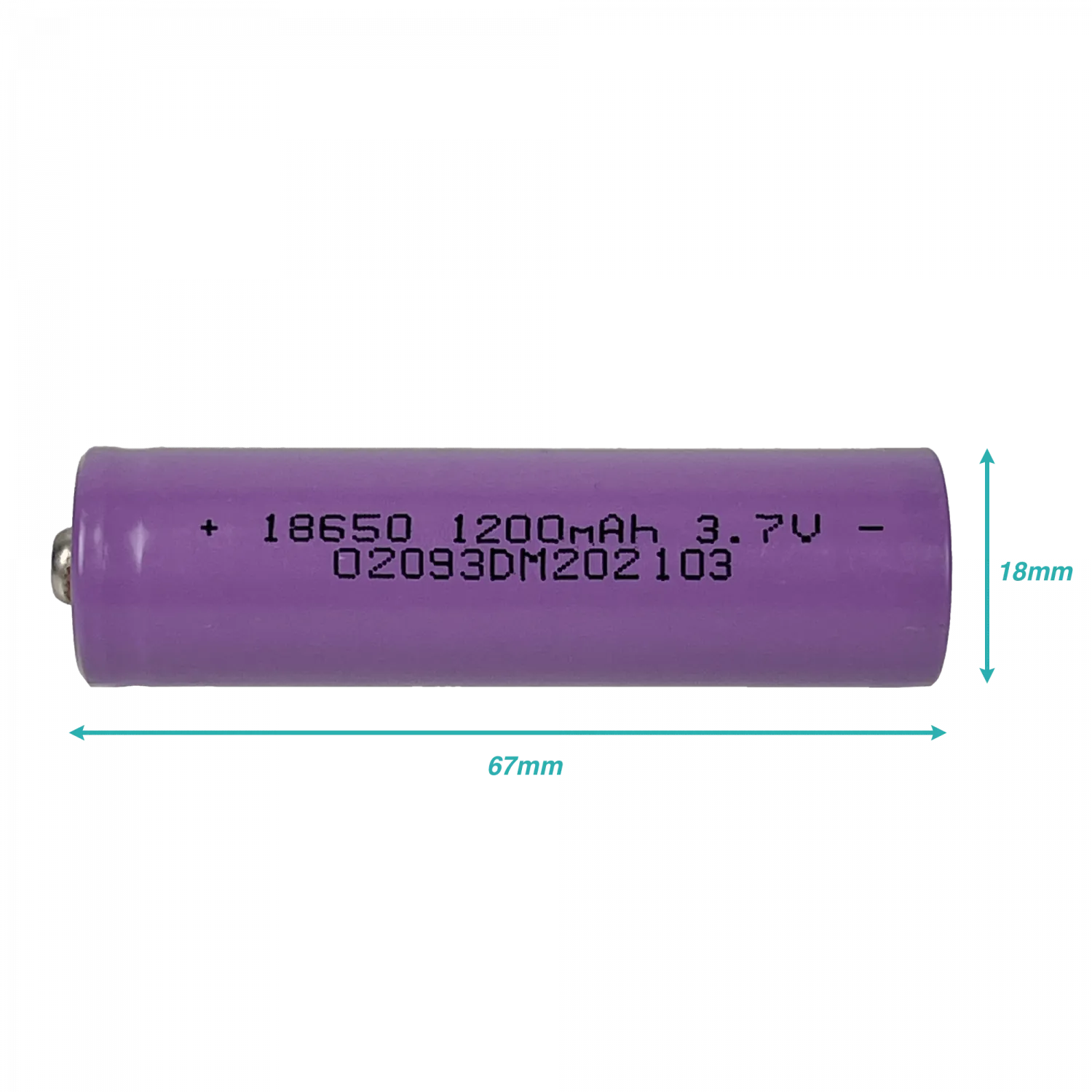 Batería de Litio Recargable 3.7V, 1200mAh, Li-ion 2