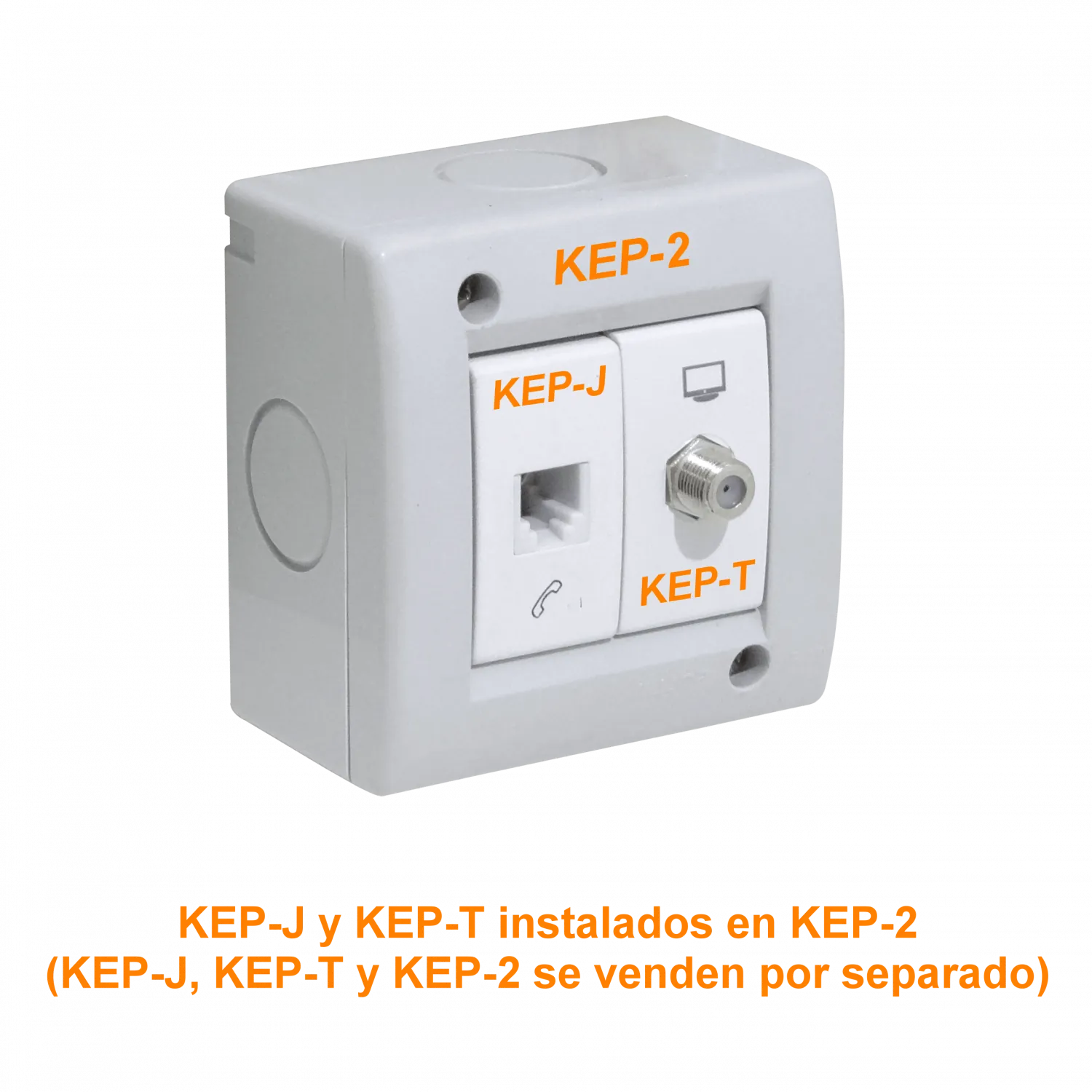 KALOP Blanco Toma Catv Pin Fino F-F Coaxial F-H/F-H req/KEP-A KL40291 2