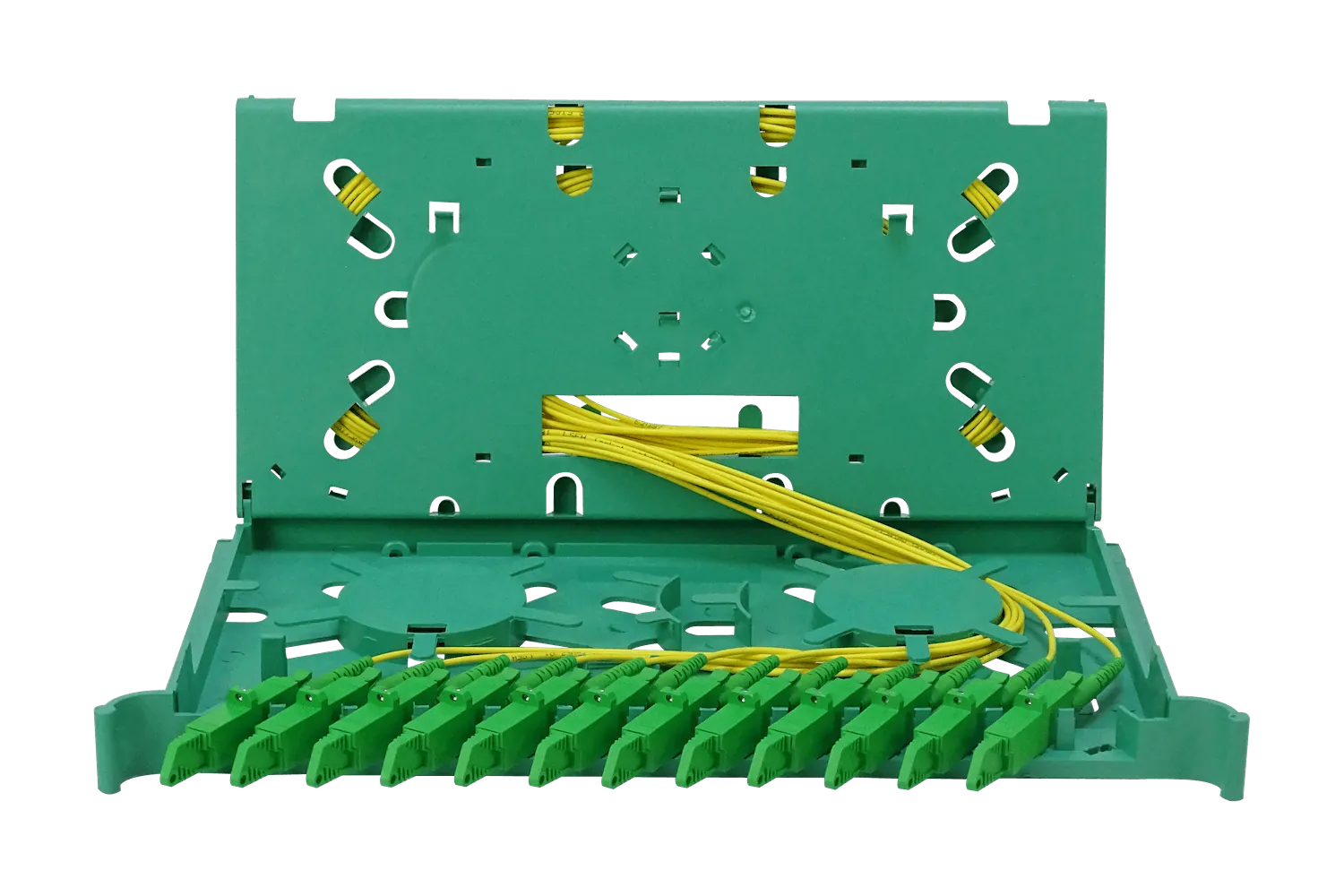 Bandeja 12-E2000/APC p/Cabecera tipo ODF incluye pigtails-SM y coplas 2