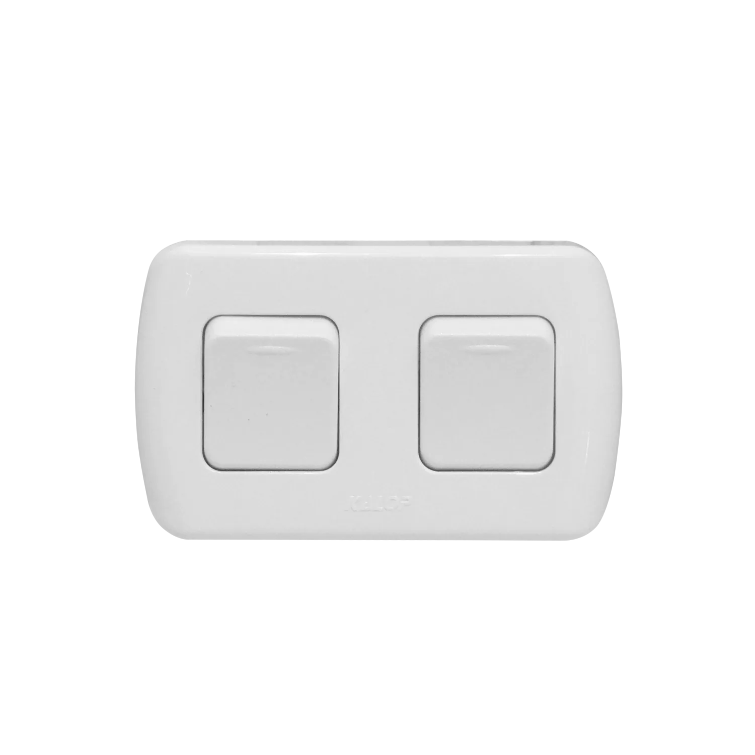 KALOP 9/15 Boton Switch Doble Sobrepuesto Blanco Tekna IP20 KS39651 2
