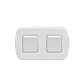 KALOP 9/15 Boton Switch Doble Sobrepuesto Blanco Tekna IP20 KS39651 - Miniatura 2