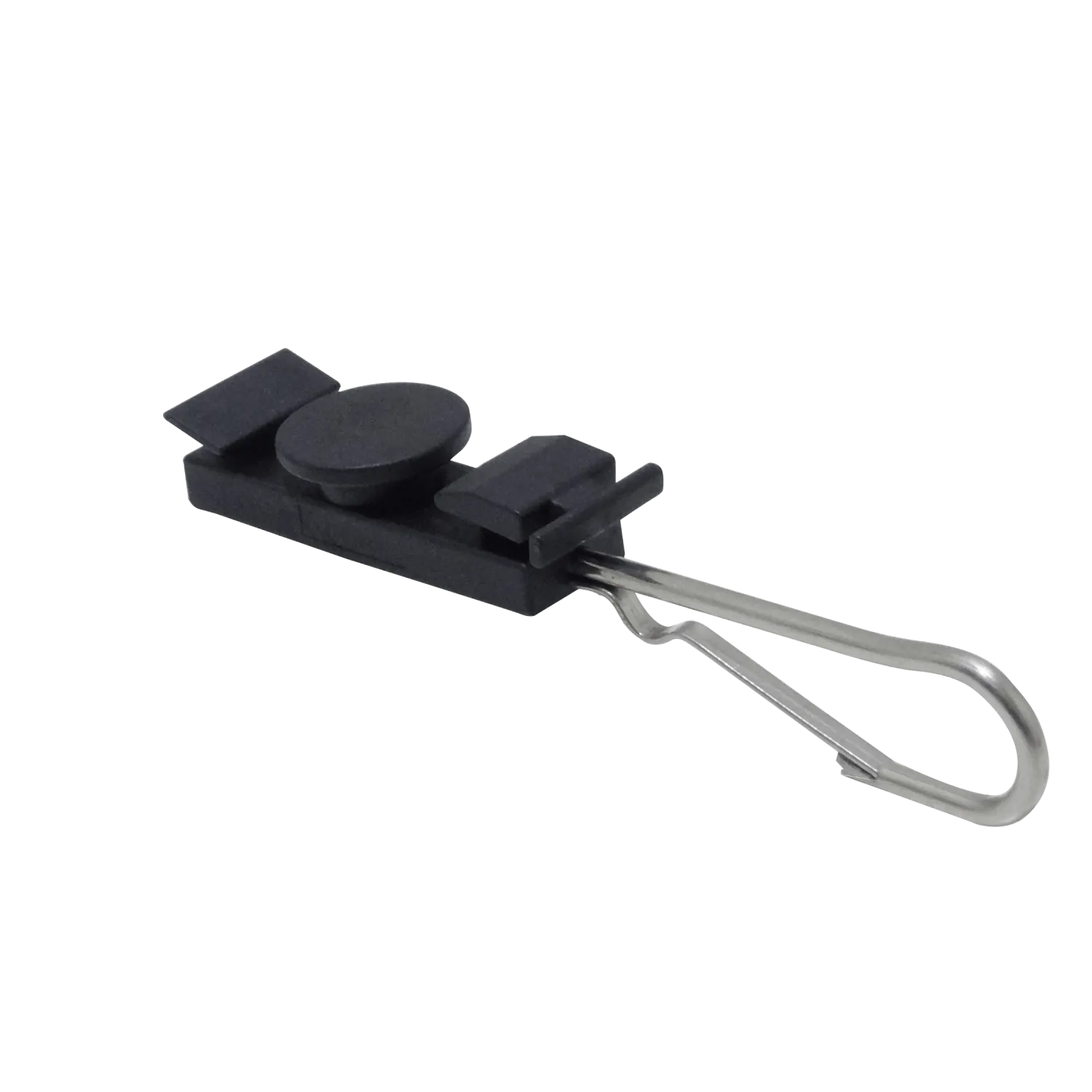 Gancho Metal 77x25x4mm Sujecion Plastic 67x28x17mm p/Cable Fibra Drop 2