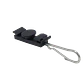 Gancho Metal 77x25x4mm Sujecion Plastic 67x28x17mm p/Cable Fibra Drop - Miniatura 2