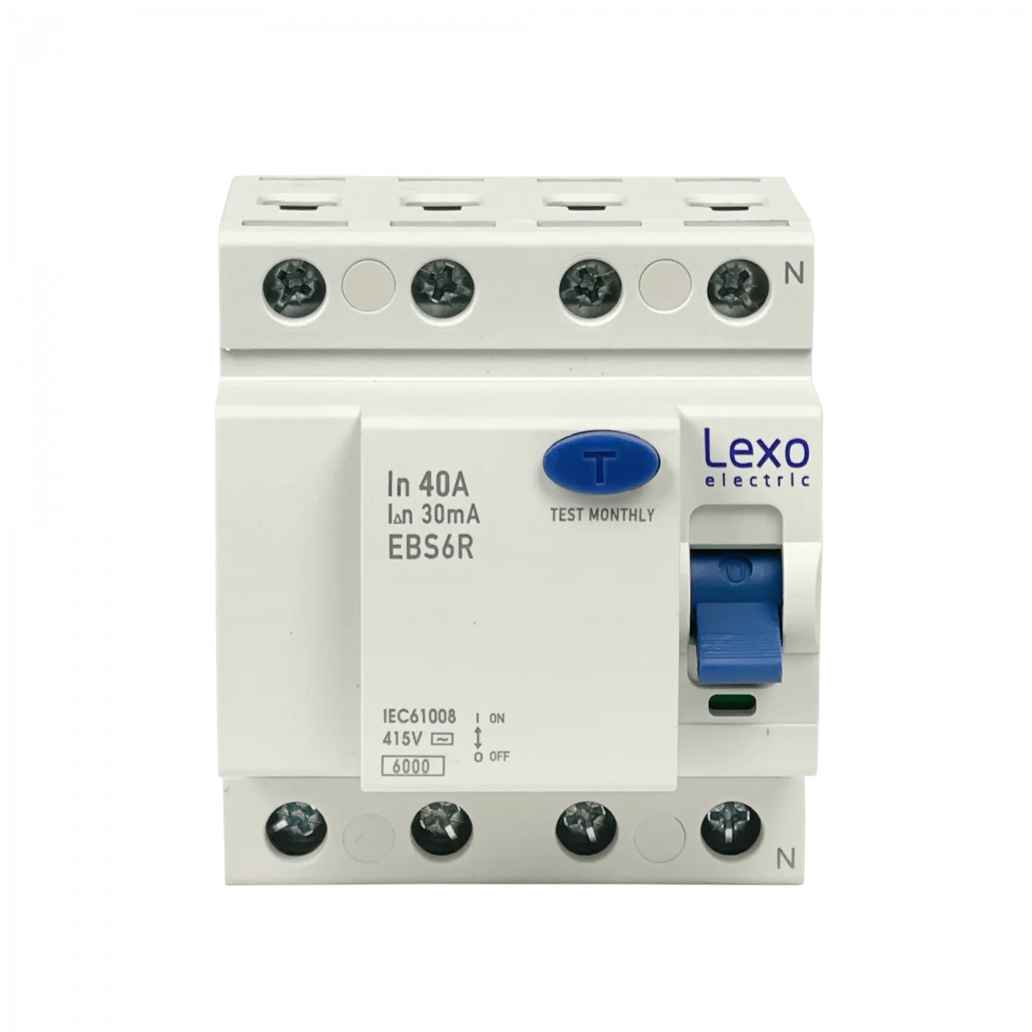 LEXO 4x40A 4P 30mA Interruptor Diferencial BTDIN Proteccion RKN 4