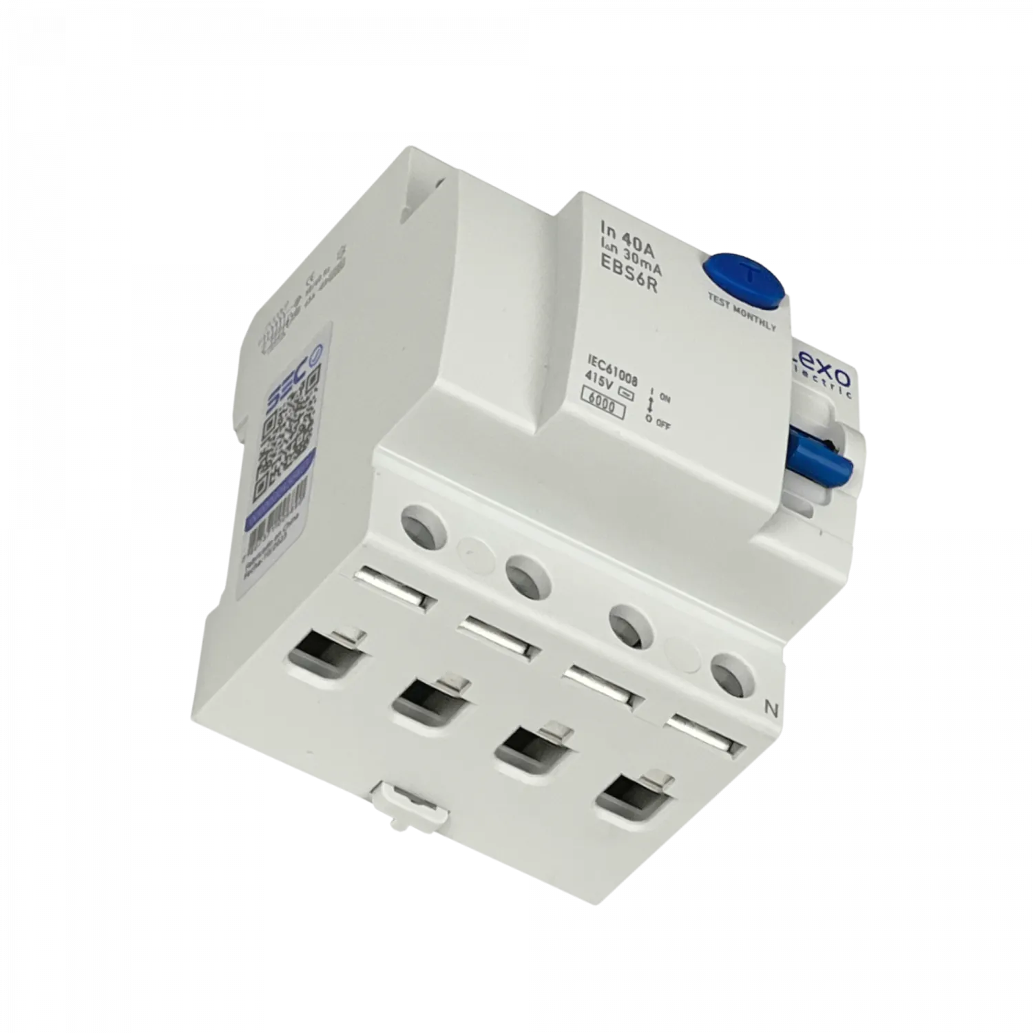 LEXO 4x40A 4P 30mA Interruptor Diferencial BTDIN Proteccion RKN 5
