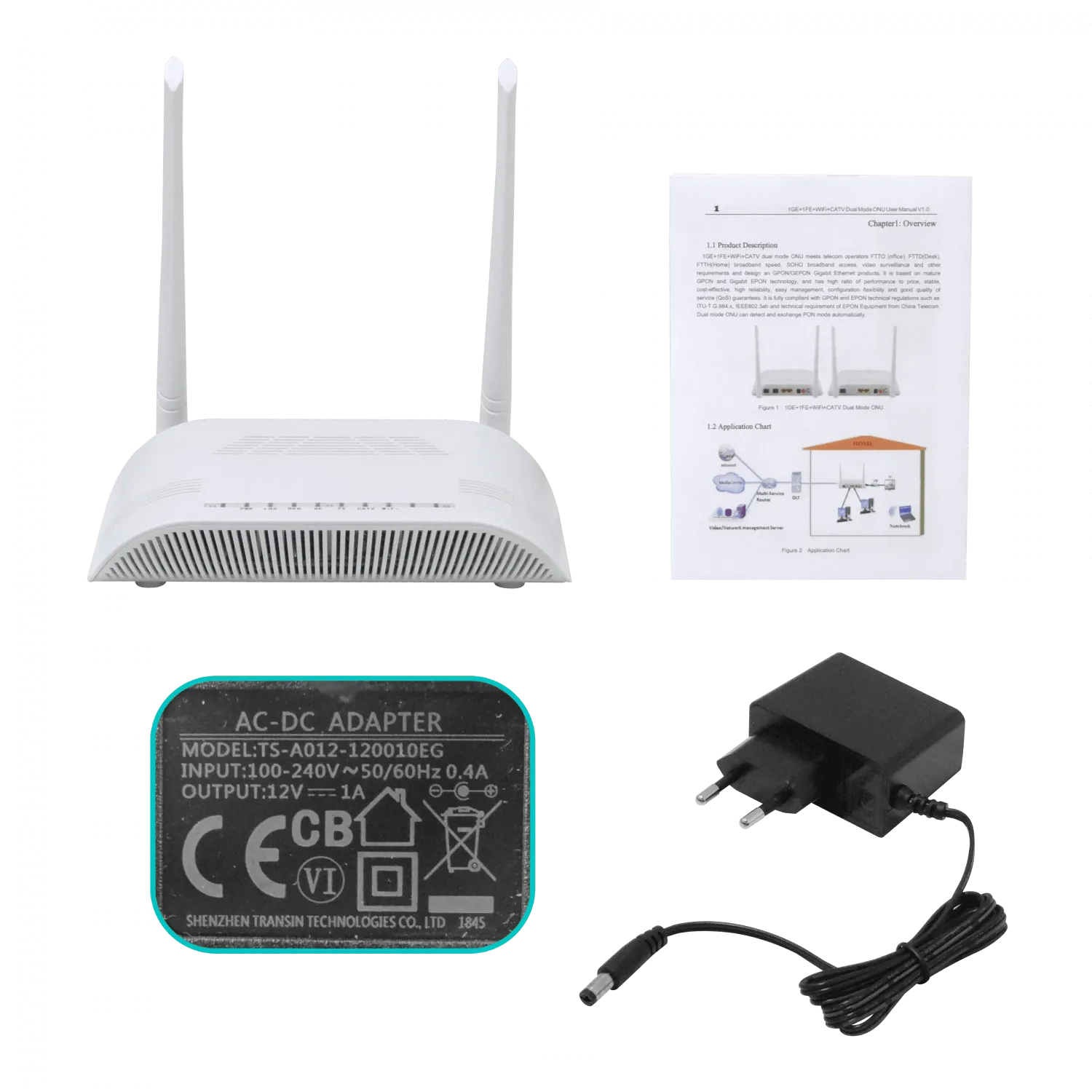 Solución Integral para Conectividad FTTH 1GE+1FE+CATV+WiFi GPON ONU 101 – Wolck 3