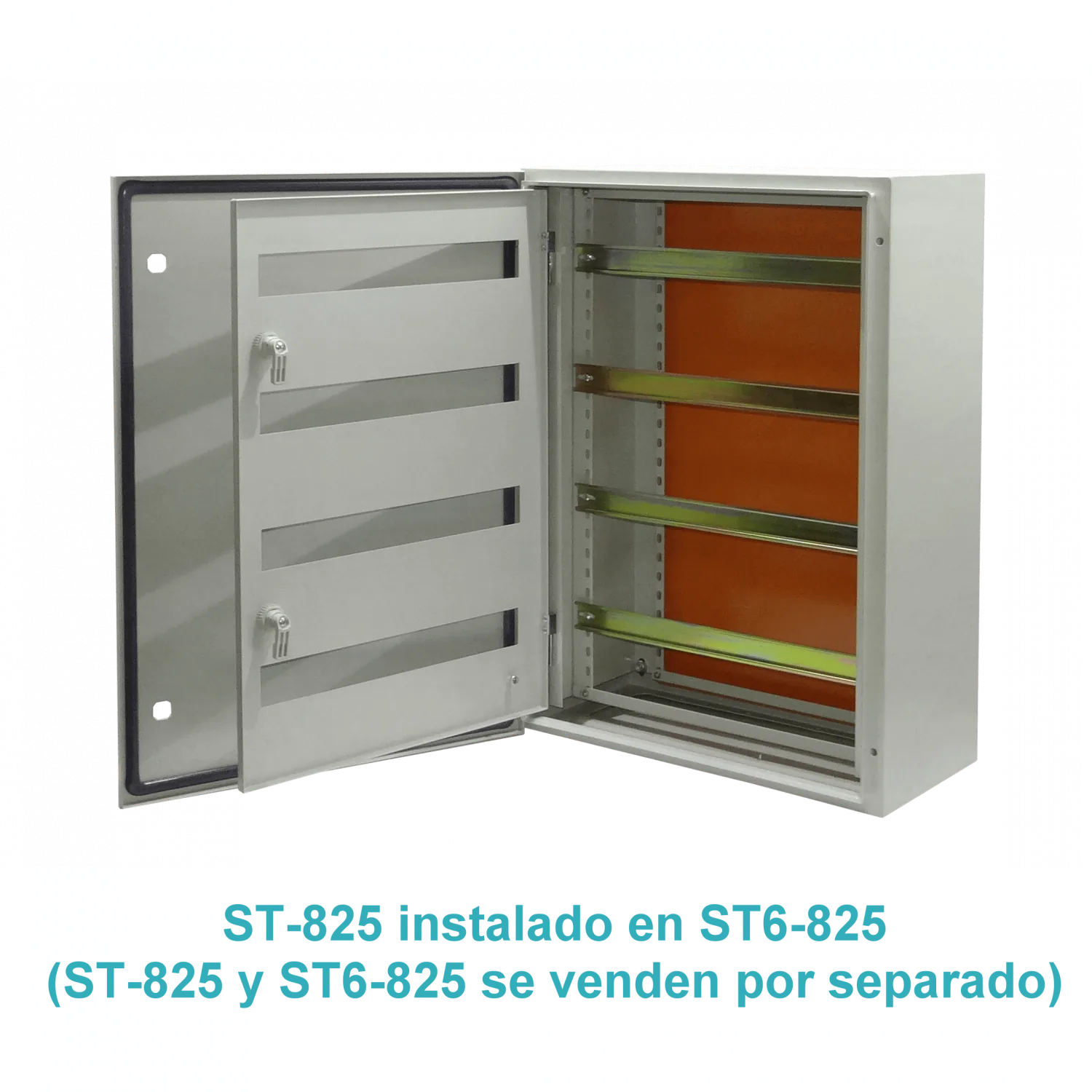 Chasis interno Tibox ST-825 743x529mm con 4 riel din 53cm para tablero ST6-825 2