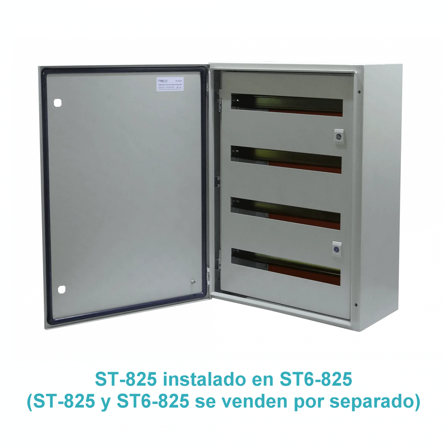 Chasis interno Tibox ST-825 743x529mm con 4 riel din 53cm para tablero ST6-825 5