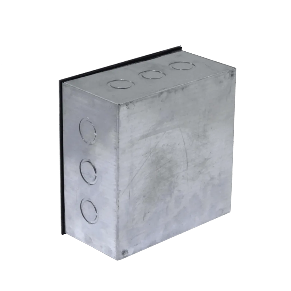 B22 Caja 200x200x100mm c/Tapa-205x205mm Zincada Metalica 4
