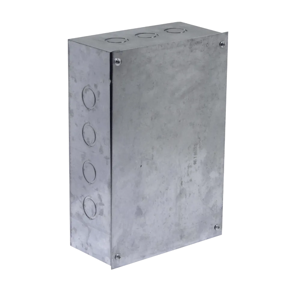 B23 Caja 300x200x100mm c/Tapa-305x205mm Zincada Metalica 4