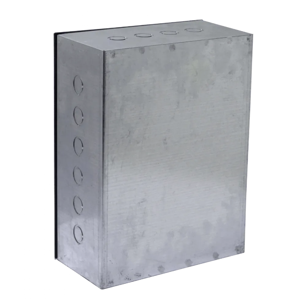 C34 Caja 400x300x150mm c/Tapa-405x305mm Zincada Metalica 4