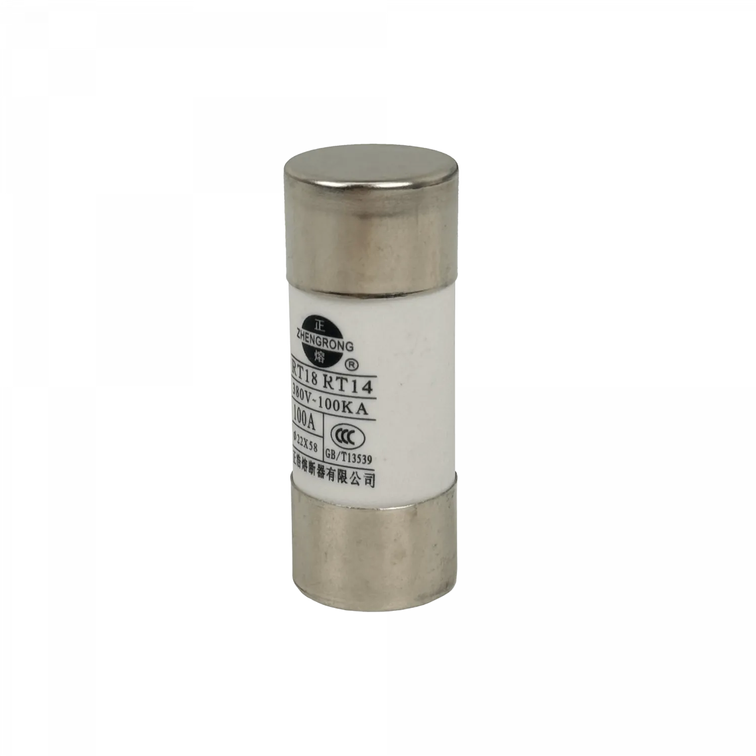 100A 22x58mm 380V 100KA Fusible Cilindrico 58mm-Largo 22mm-Diametro 3
