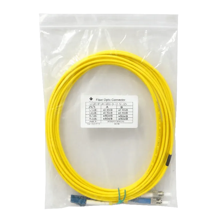 5mt LC-ST/UPC MonoModo SM Duplex Jumper Cable Fibra 9/125um 3mm LSZH 3
