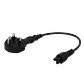 UK-Macho/C7-Hembra + Cable Trebol-C5-Hembra C7-Macho 0,3mt 30cm - Miniatura 2