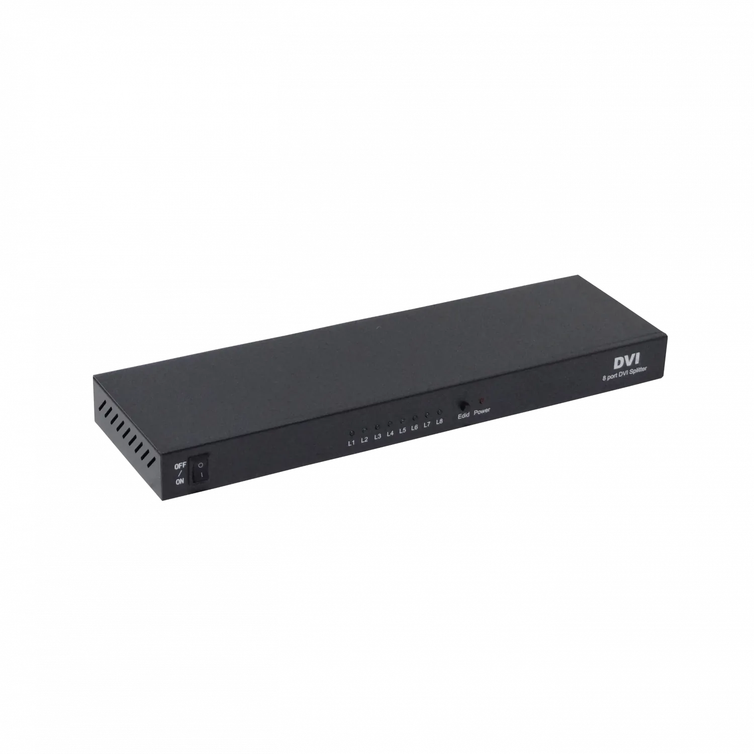 Splitter 1x8 DVI/D/Dual-M 1080p 1-in 8-out inc-5V-3A 165MHz 1920x1440 4