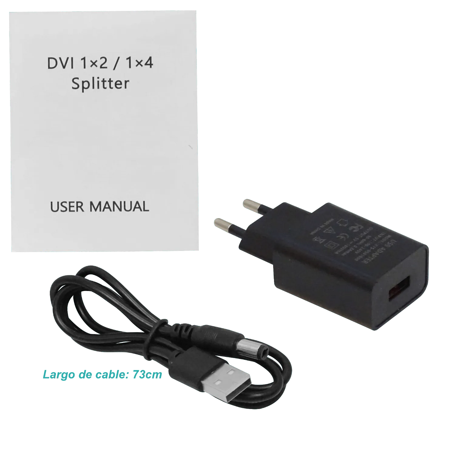 Splitter 1x2 DVI/D/Dual-M 1080p 1-in 2-out inc-5V-1A-USB-AM 1920x1200 6