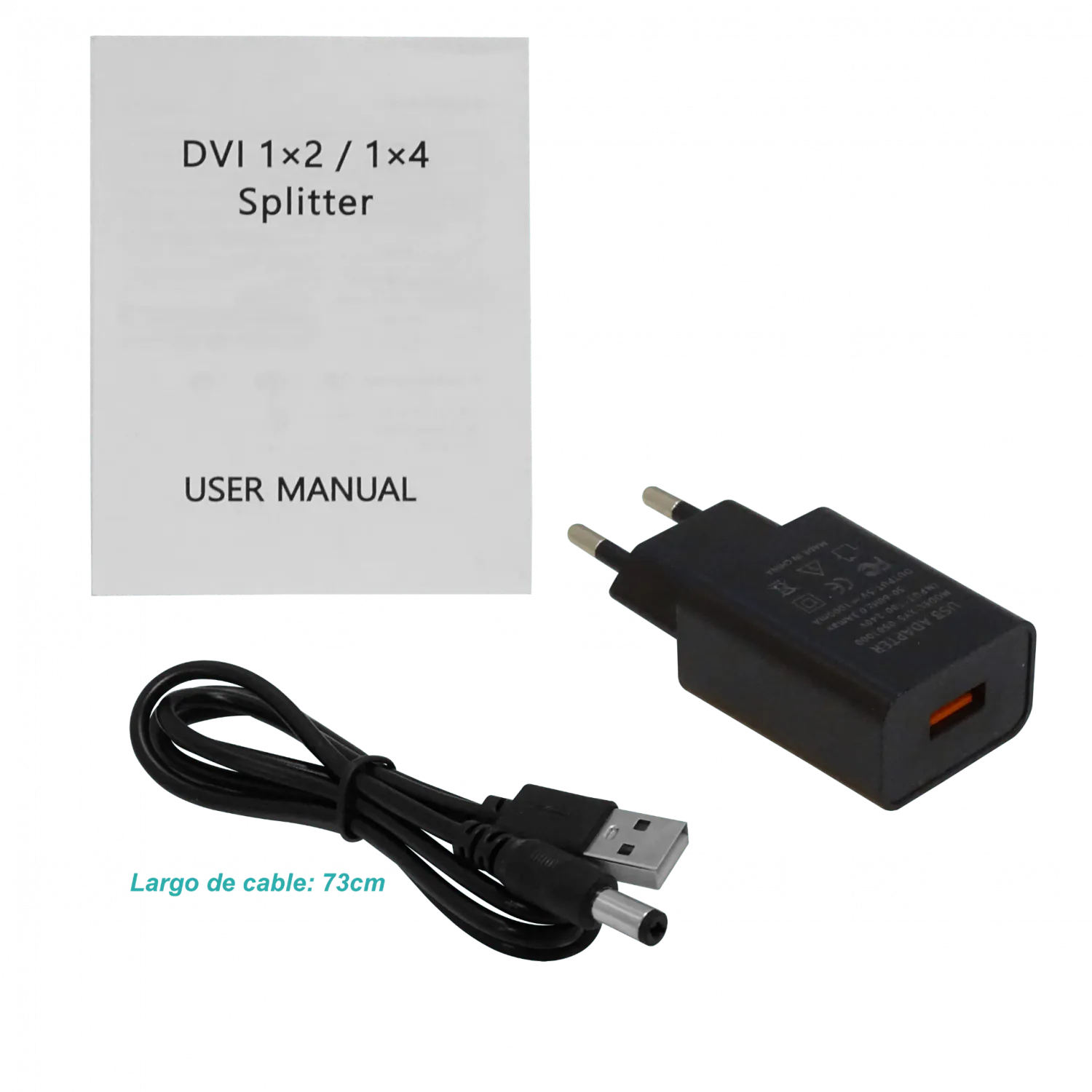 Splitter 1x4 DVI/D/Dual-M 1080p 1-in 4-out inc-5V-1A-USB-AH 4