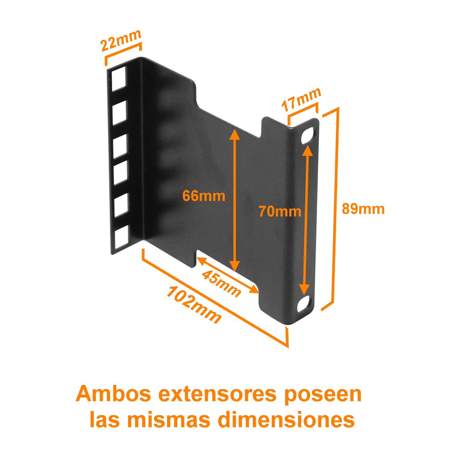 Juego Adaptador de Profundidad de Racks Startech 4