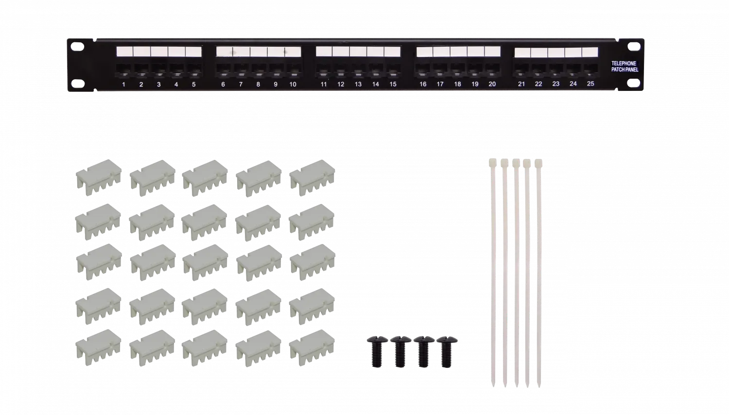 Patch Panel PP325 CAT3 25 Puertos RJ11 6P4C 1U para Telefonía 2