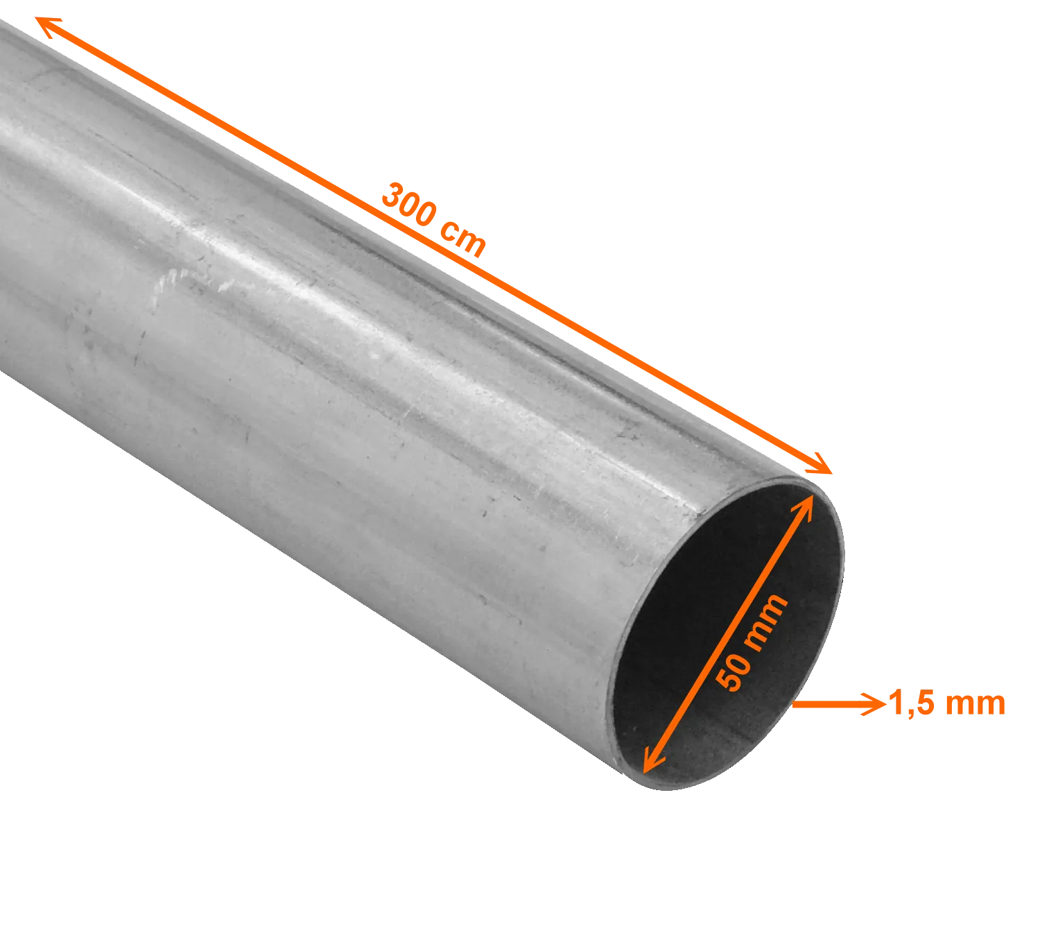 Conduit rigido metalico LinkChip EMT50-5 zincado 50mm 3m 1.5mm espesor 2