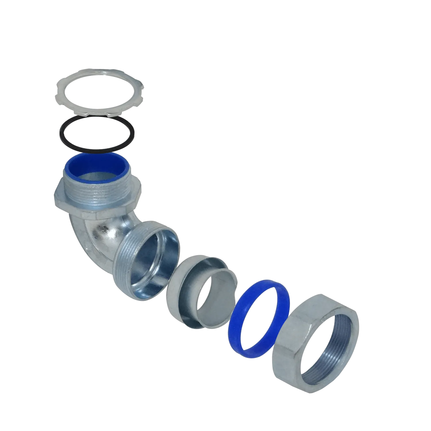 Metalico 50mm Codo Prensa Estopa para Flexible Aislacion IP65 3