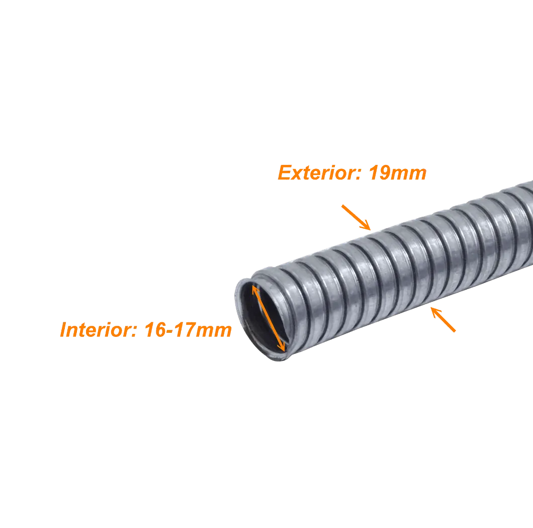 Conduit Flexible Diametros ext/int 19/17mm Solo-Metal 20mm Rollo-50mt  4