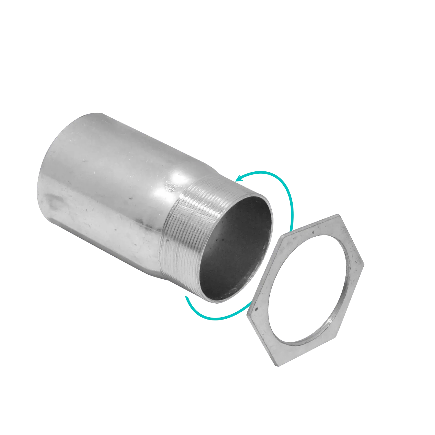 Salida con hilo Linkchip EMT50 SA 50mm para conduit rigido metalico largo 9cm 3