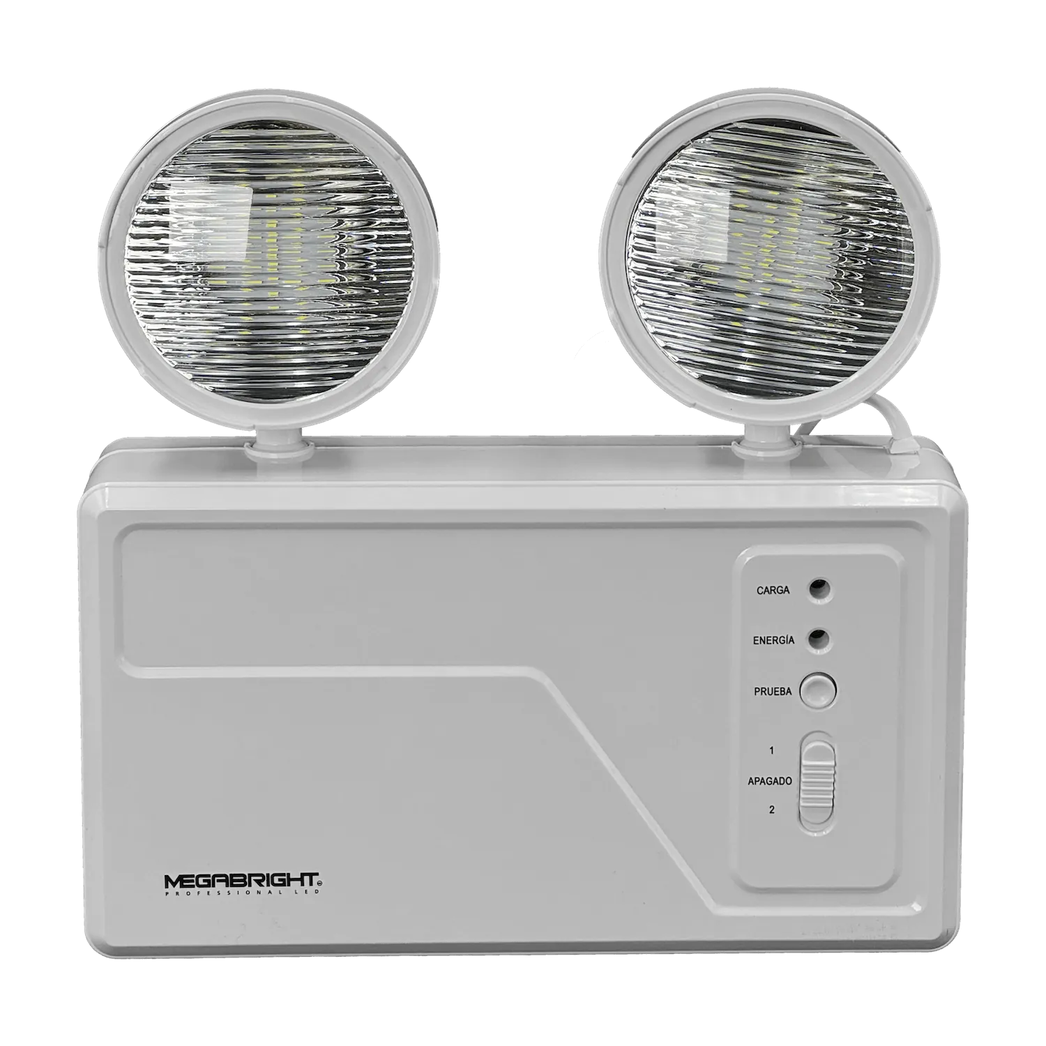 Lámpara de Emergencia MEGABRIGHT CT-1098 2-LED Recargable 220V IP20 Blanco 4