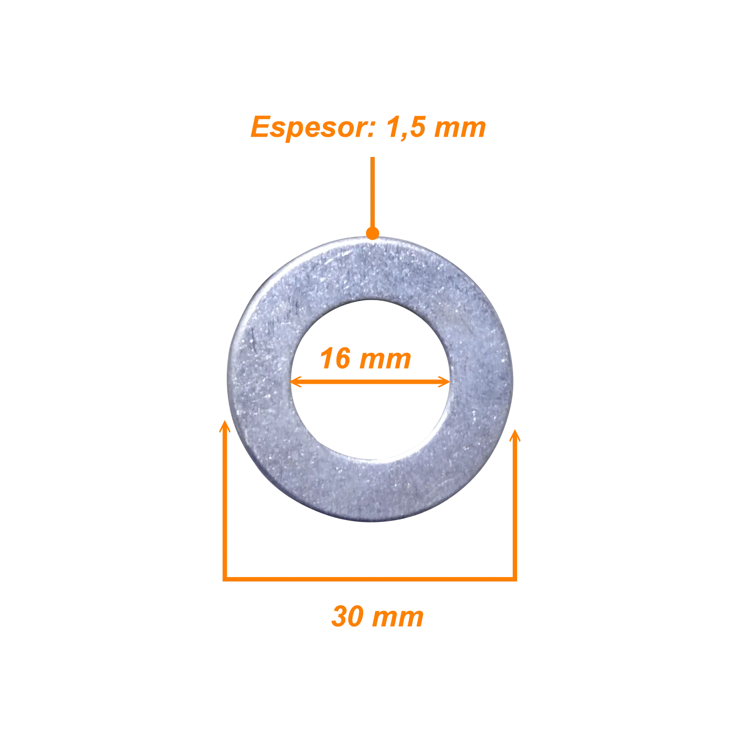 Golillas 10-unids 30x16x1,5mm compatible con Sinfin M16-230 M16  3